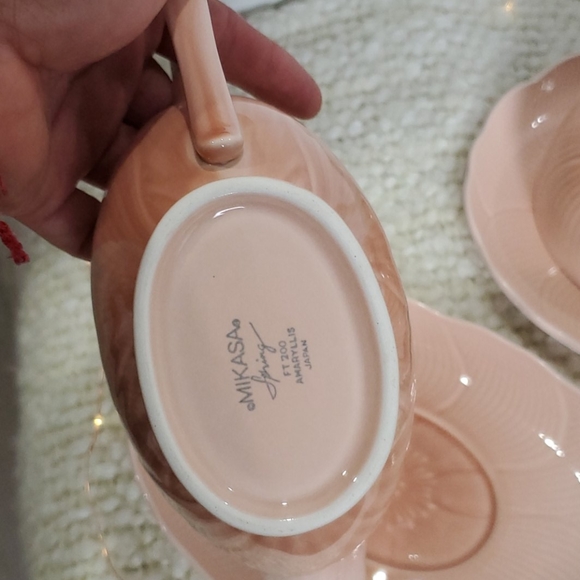 Vintage MIKASA gravy boat and butter dish - Picture 4 of 11